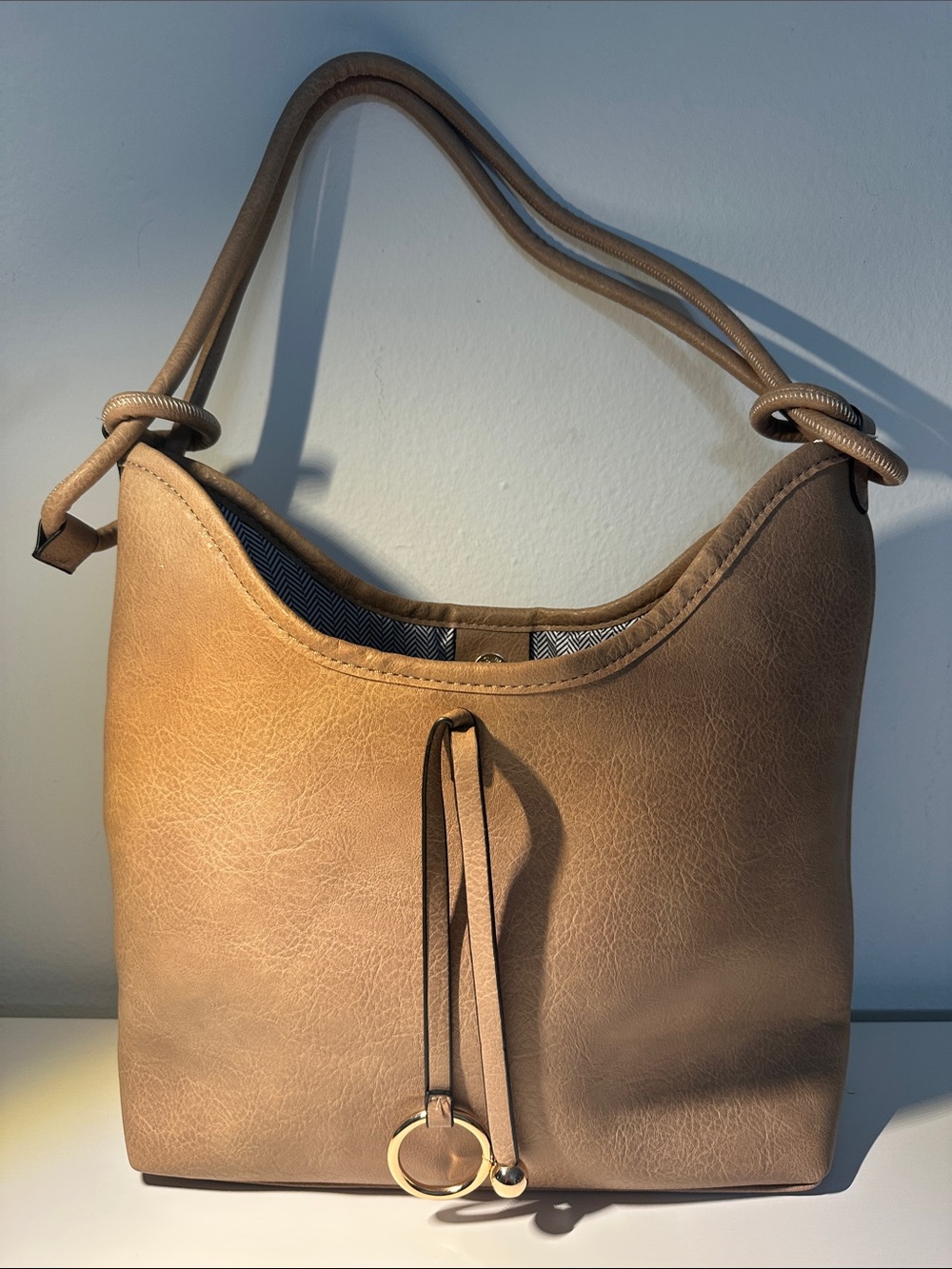 Le Miel Women's Tan Shoulder Bag - Classic Everyday NWT